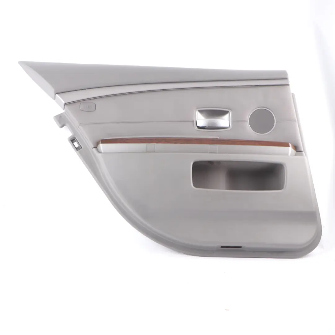 Door Card Rear Left N/S Interior Trim Panel Leather Nasca Flanell Grey to BMW E65 with Part number 7150317 BMW E65 Door Card Rear Left N/S Interior Trim Panel Leather Nasca Flanell Grey - SKU 7150317 - Part number 7150317