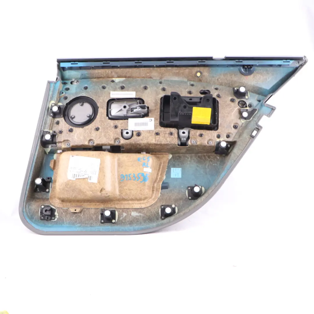 Door Card Rear Left N/S Interior Trim Panel Leather Nasca Flanell Grey to BMW E65 with Part number 7150317 BMW E65 Door Card Rear Left N/S Interior Trim Panel Leather Nasca Flanell Grey - SKU 7150317 - Part number 7150317