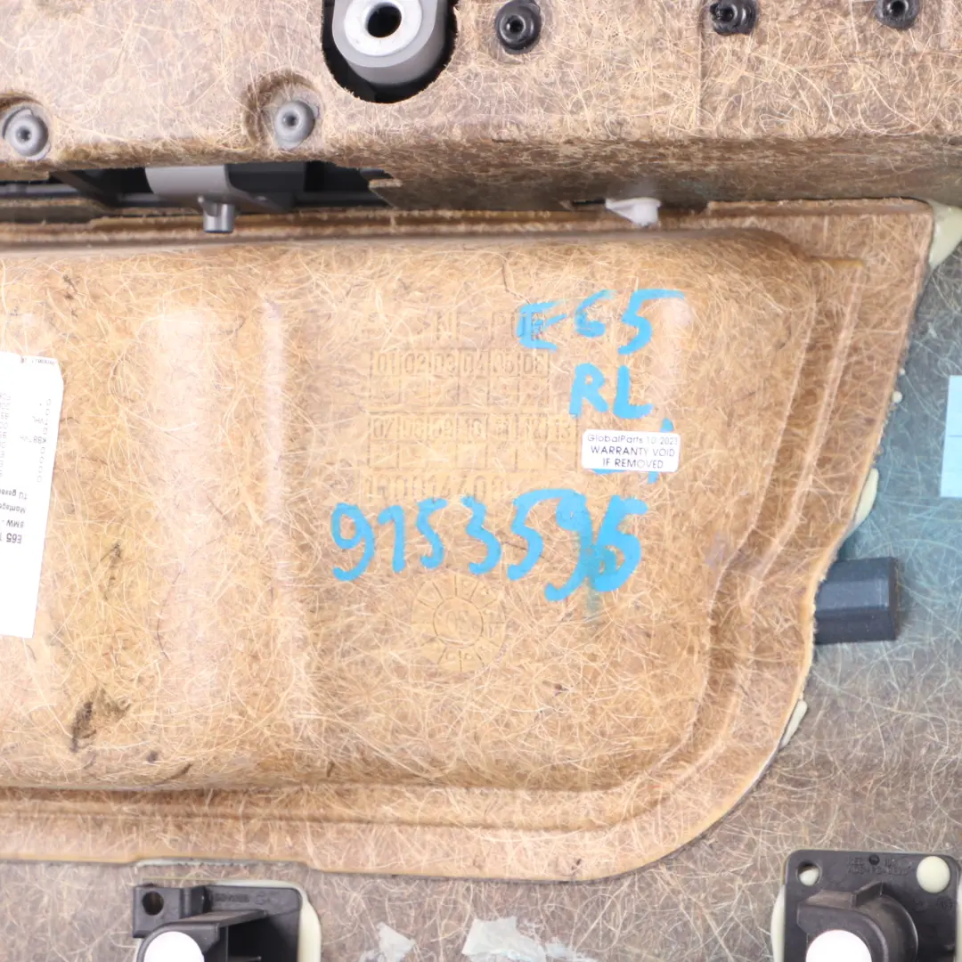 BMW E65 Door Card Rear Left N/S Interior Trim Panel Leather Nasca Flanell Grey - SKU 7150317 - Part number 7150317