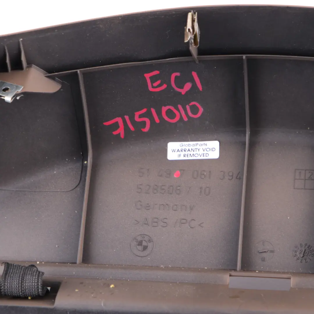 Boot Liner Trunk Lid Tailgate Cover Trim Brown 7061394 to BMW 5 E61 Touring with Part number 7151010 BMW 5 E61 Touring Boot Liner Trunk Lid Tailgate Cover Trim Brown 7061394 - SKU 7151010 - Part number 7151010