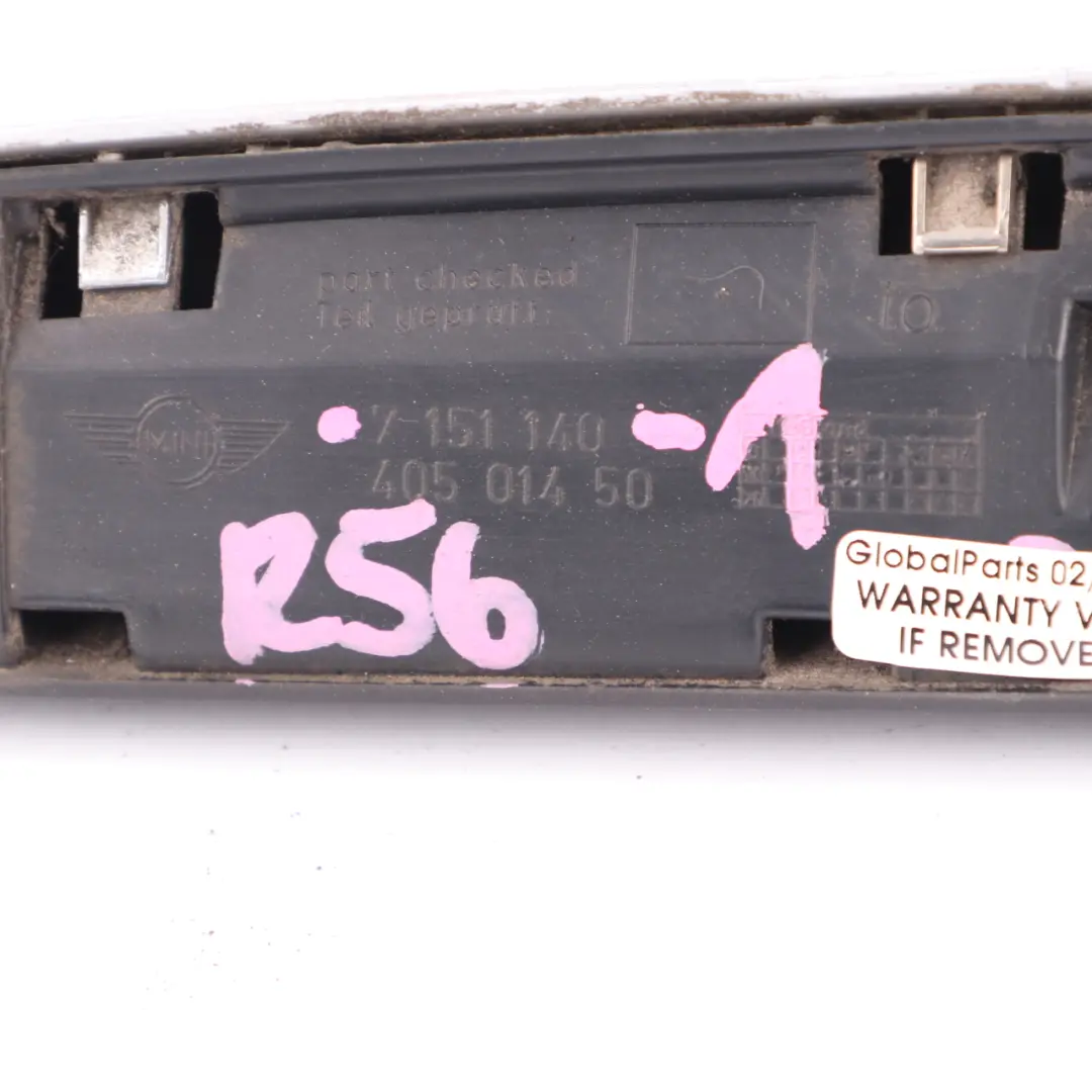 Blenda Listwa Uchwyt Klapy Bagażnika Chrom do Mini R55 R56 R57 o numerze 7151140 Mini R55 R56 R57 Blenda Listwa Uchwyt Klapy Bagażnika Chrom - SKU 7151140-1 - Numer Części 7151140