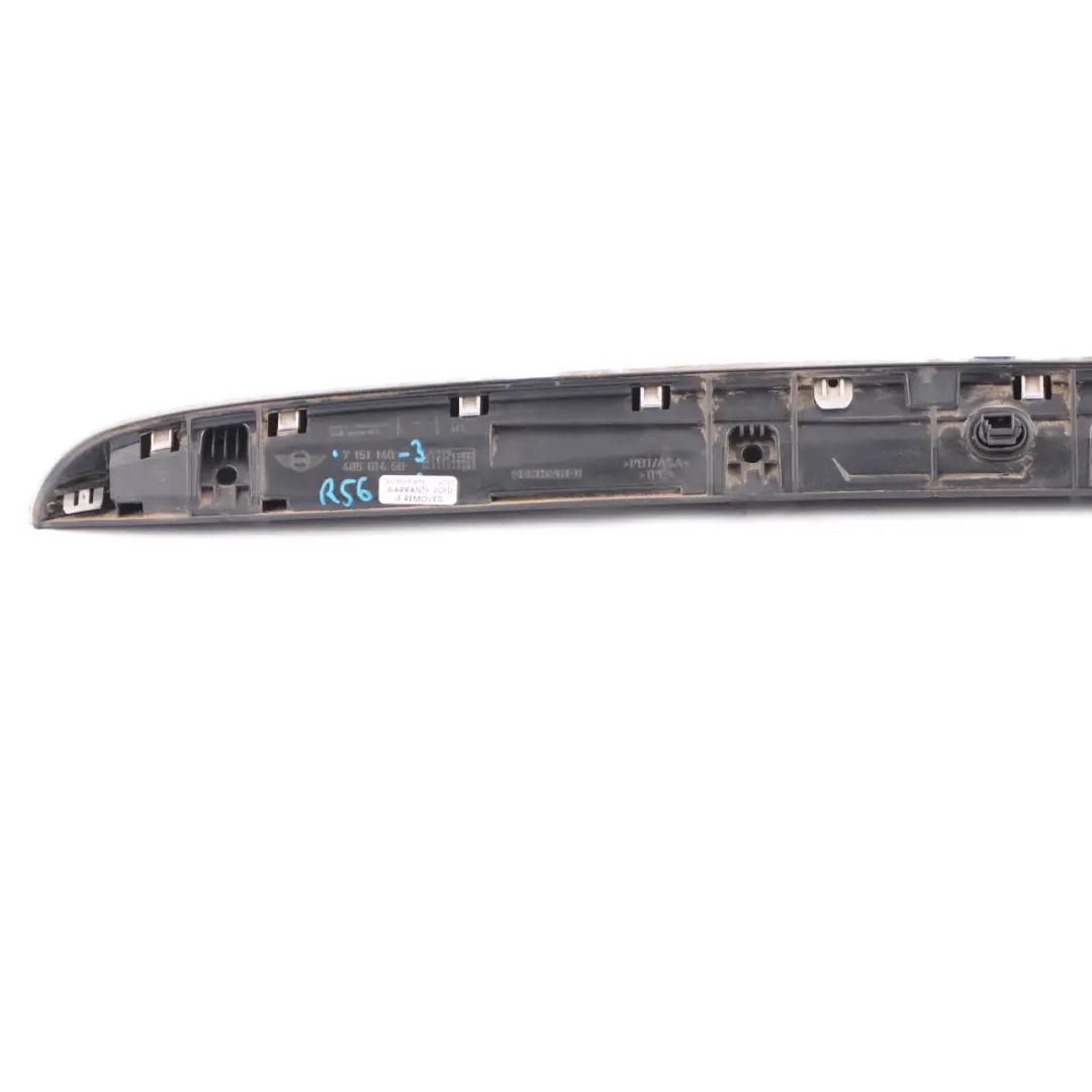 Trunk Handle Mini Cooper R55 R56 Boot Lid Grab Tailgate Chrome to with Part number 7151140 Trunk Handle Mini Cooper R55 R56 Boot Lid Grab Tailgate Chrome - SKU 7151140-3 - Part number 7151140