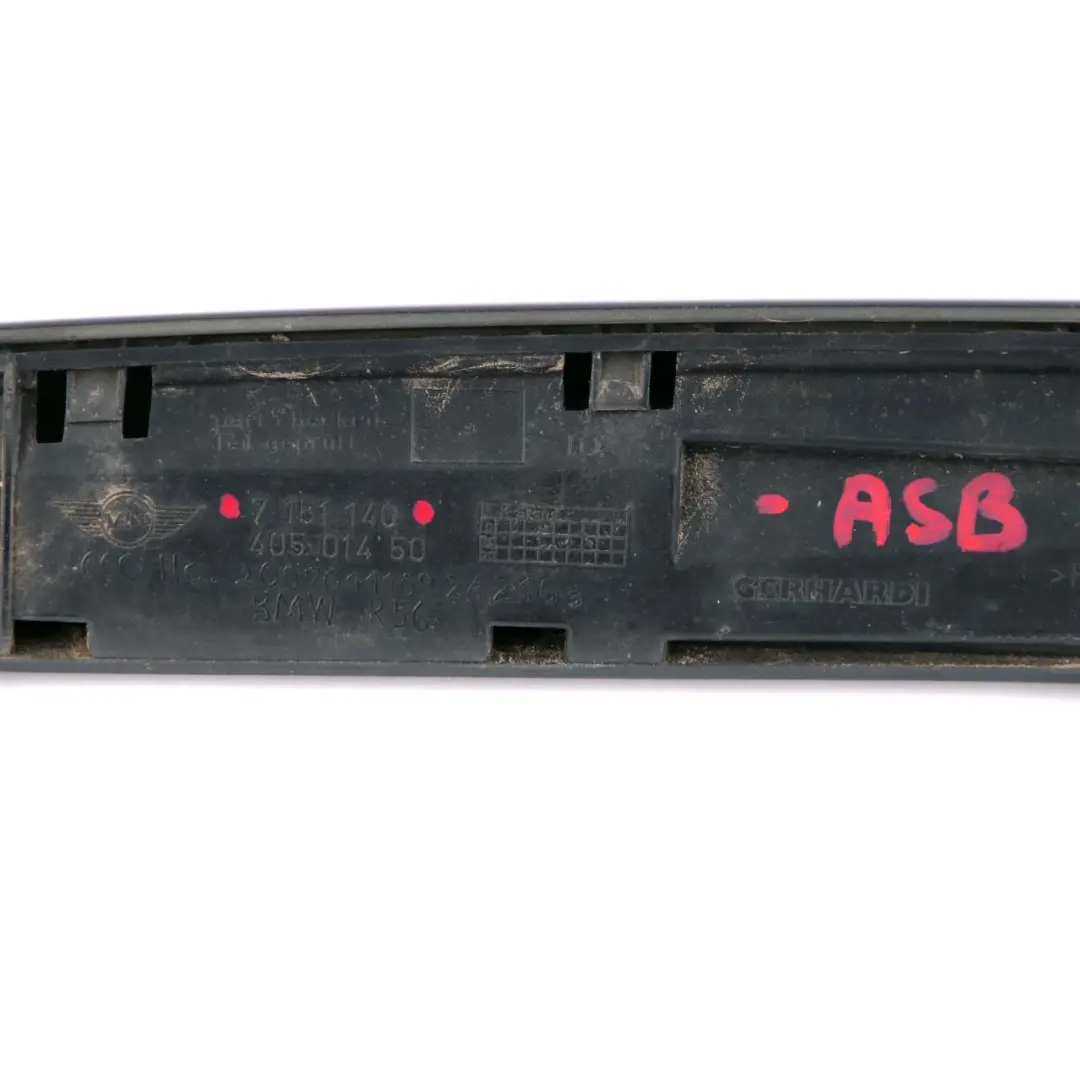 Abdeckung Koffer Raum Deckel Halte Griff Astro Schwarz - A25 für Mini R55 R56 mit Teilenummer 7151140 Mini R55 R56 Abdeckung Koffer Raum Deckel Halte Griff Astro Schwarz - A25 - SKU 7151140-ASB - Teilenummer 7151140