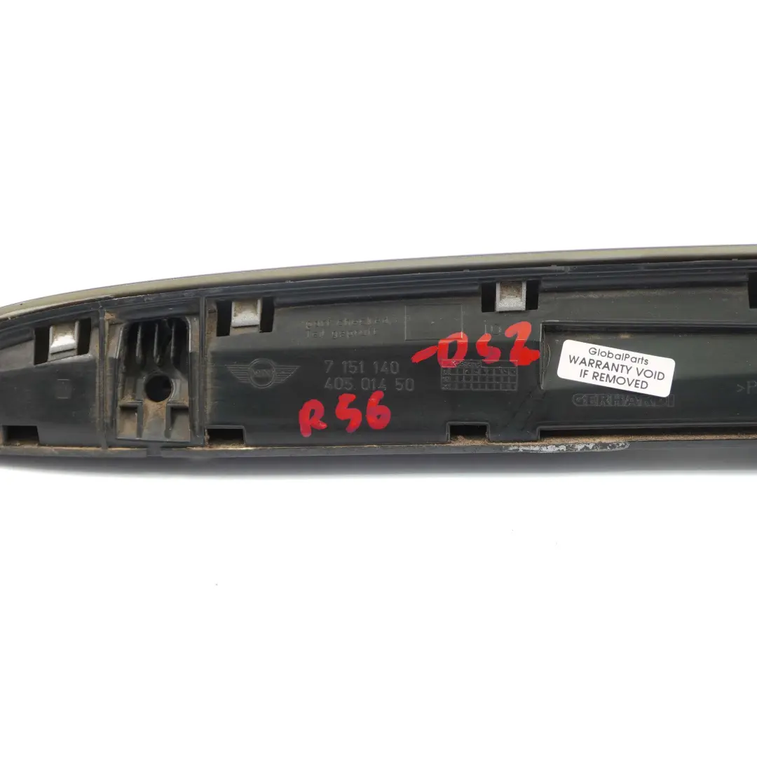Boot Trunk Lid Grab Handle Tailgate Dark Silver - 871 to Mini Cooper R56 with Part number 7151140 Mini Cooper R56 Boot Trunk Lid Grab Handle Tailgate Dark Silver - 871 - SKU 7151140-DS2 - Part number 7151140