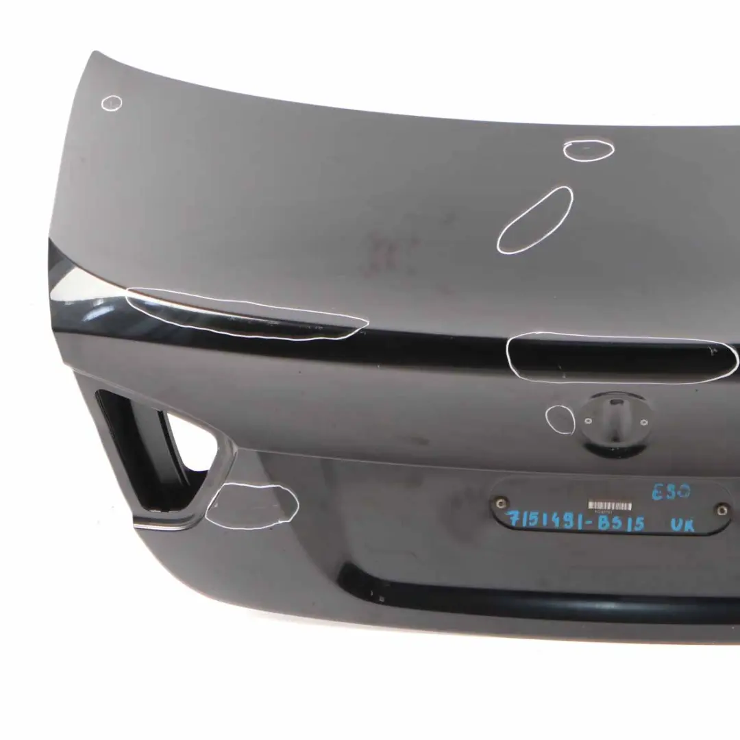 BMW E90 Rear Trunk Lid Tailgate Bootlid Boot Black Sapphire - 475 - SKU 7151491-BS15 - Part number 7151491