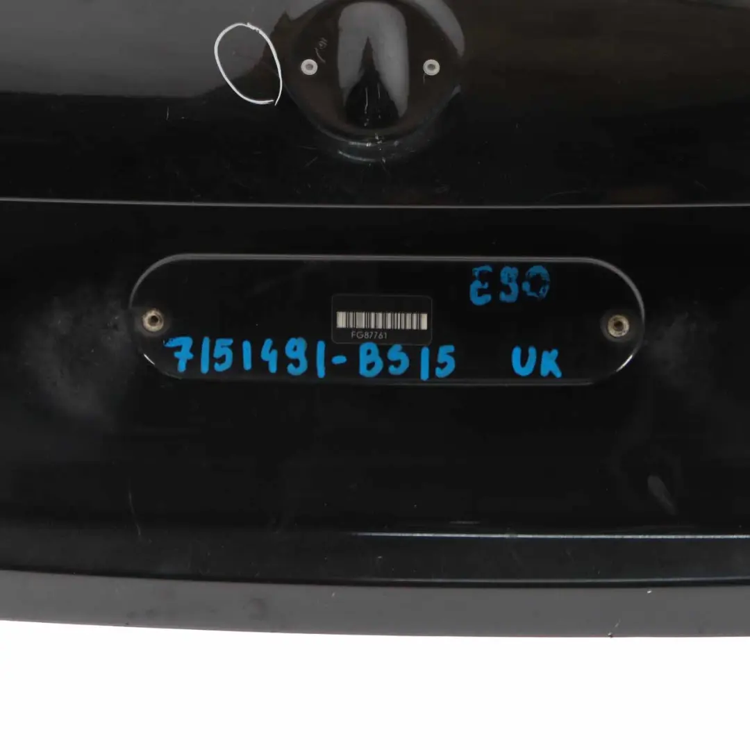 Trunk Lid Tailgate Bootlid Boot Black Sapphire - 475 to BMW E90 Rear with Part number 7151491 BMW E90 Rear Trunk Lid Tailgate Bootlid Boot Black Sapphire - 475 - SKU 7151491-BS15 - Part number 7151491