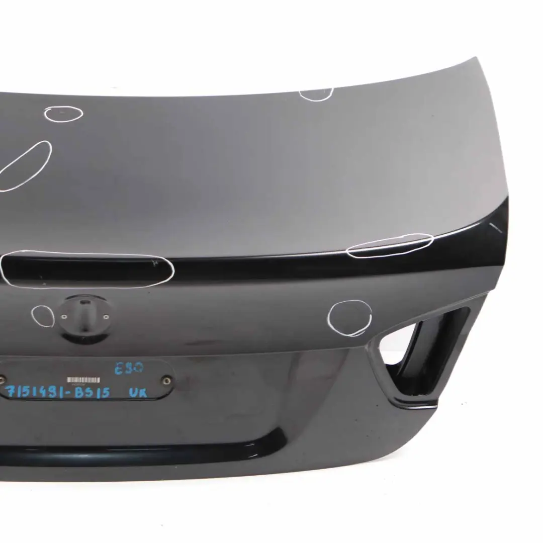 Trunk Lid Tailgate Bootlid Boot Black Sapphire - 475 to BMW E90 Rear with Part number 7151491 BMW E90 Rear Trunk Lid Tailgate Bootlid Boot Black Sapphire - 475 - SKU 7151491-BS15 - Part number 7151491