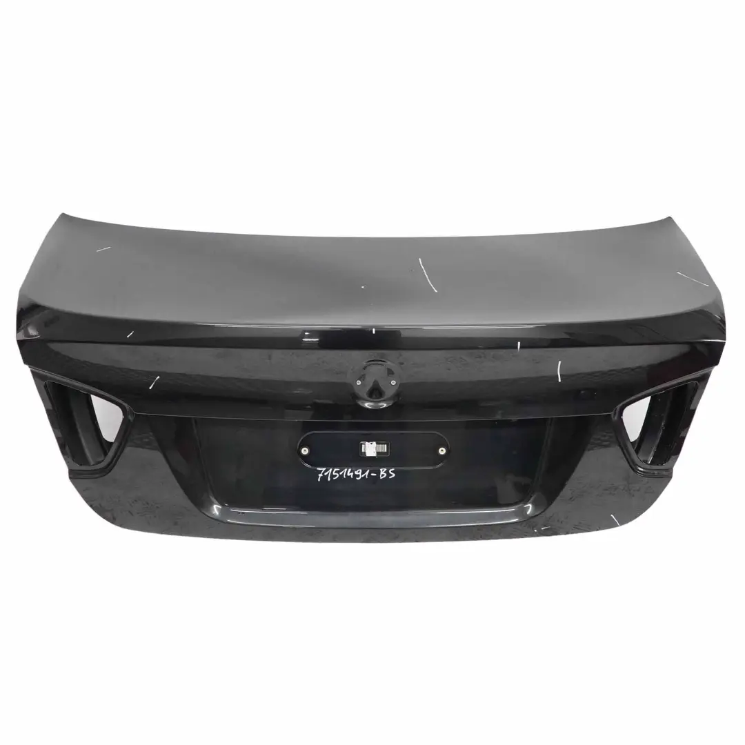 Trunk Lid Tailgate Boot Bootlid Black Sapphire Metallic - 475 to BMW E90 Rear with Part number 7151491 BMW E90 Rear Trunk Lid Tailgate Boot Bootlid Black Sapphire Metallic - 475 - SKU 7151491-BS - Part number 7151491