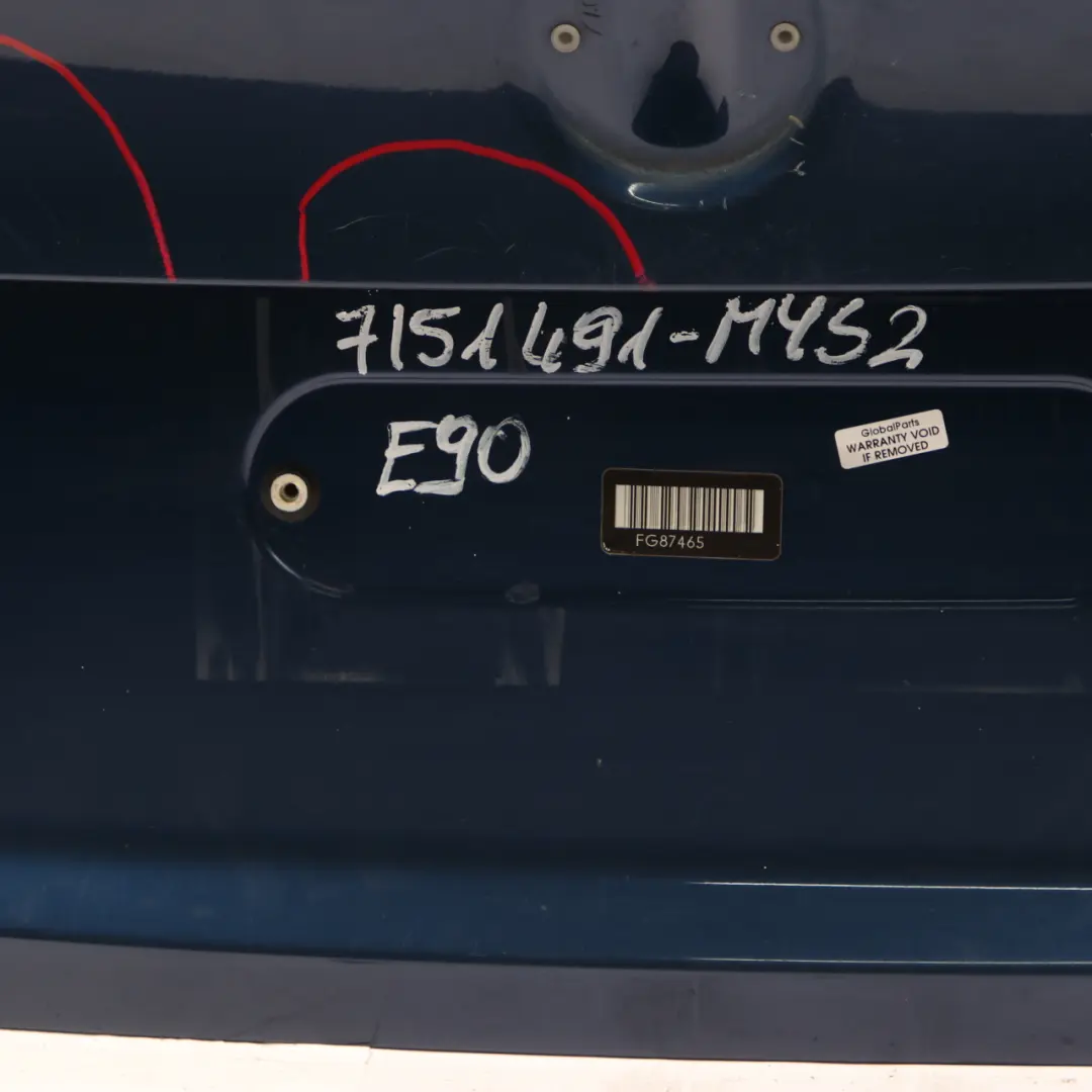 BMW 3 Series E90 Saloon Rear Boot Trunk Lid Tailgate Bootlid Mysticblau - A07 - SKU 7151491-MYS2 - Part number 7151491
