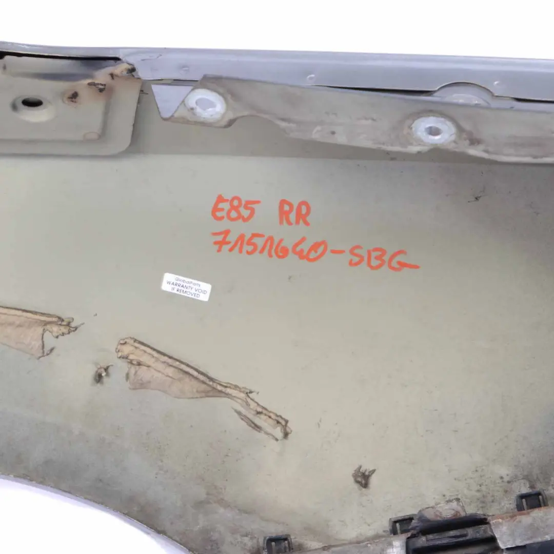 Side Wing Rear Right O/S Fender Panel Silbergrau Silver Grey - A08 to BMW Z4 E85 with Part number 7151640 BMW Z4 E85 Side Wing Rear Right O/S Fender Panel Silbergrau Silver Grey - A08 - SKU 7151640-SBG - Part number 7151640