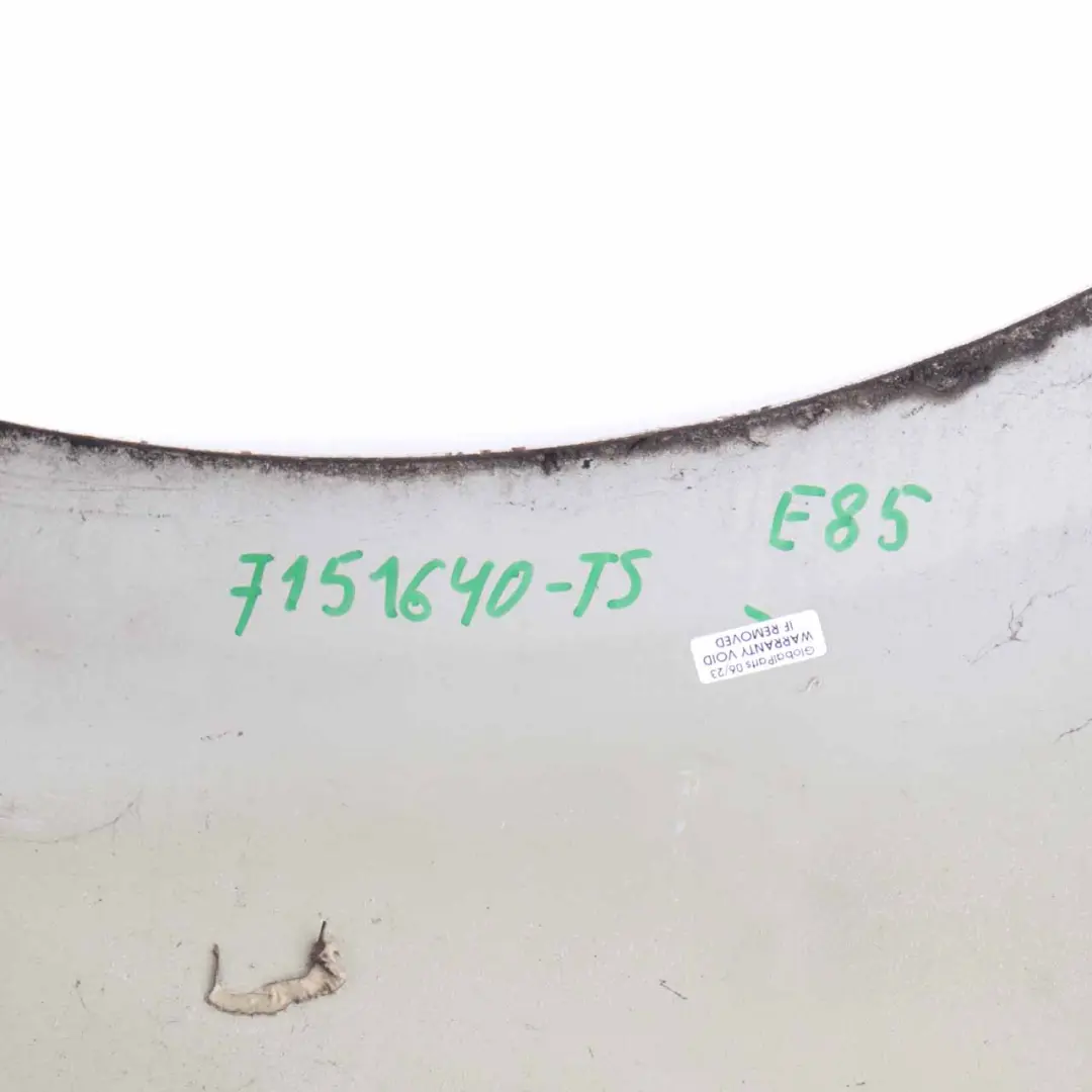 Side Wing Panel Rear Right O/S Fender Cover Titansilber Silver - 354 to BMW Z4 E85 with Part number 7151640 BMW Z4 E85 Side Wing Panel Rear Right O/S Fender Cover Titansilber Silver - 354 - SKU 7151640-TS - Part number 7151640