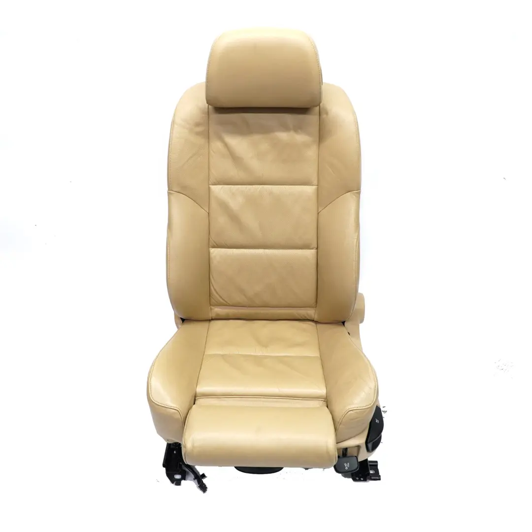 Siège avant gauche Dakota en cuir beige M Sport chauffant pour BMW E60 E61 à propos du numéro de pièce 7152076 BMW E60 E61 Siège avant gauche Dakota en cuir beige M Sport chauffant - SKU 7152076-2 - Numéro de pièce 7152076