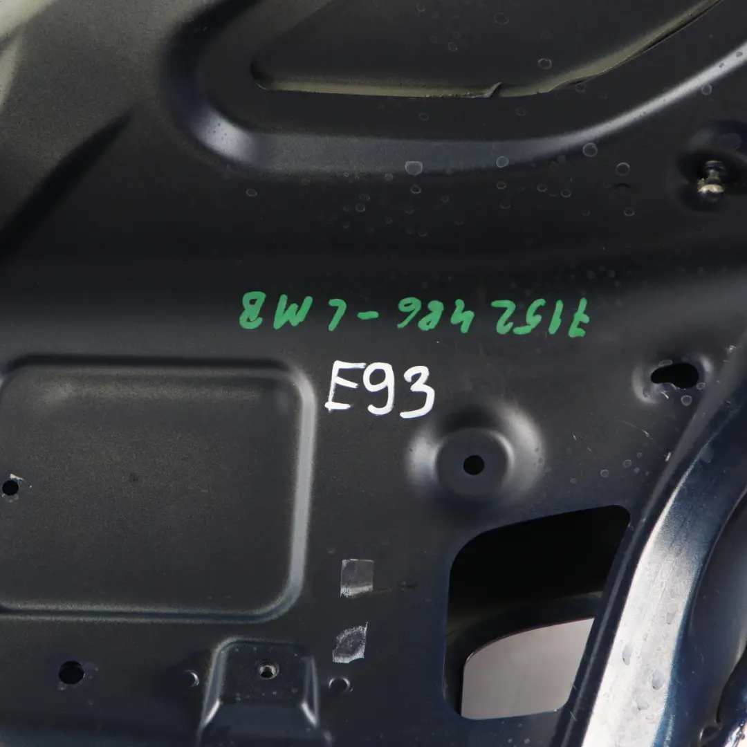 Boot Trunk Lid Tailgate Rear Panel Le Mans Blau Blue Metallic - 381 to BMW E93 with Part number 7152486 BMW E93 Boot Trunk Lid Tailgate Rear Panel Le Mans Blau Blue Metallic - 381 - SKU 7152486-LMB1 - Part number 7152486