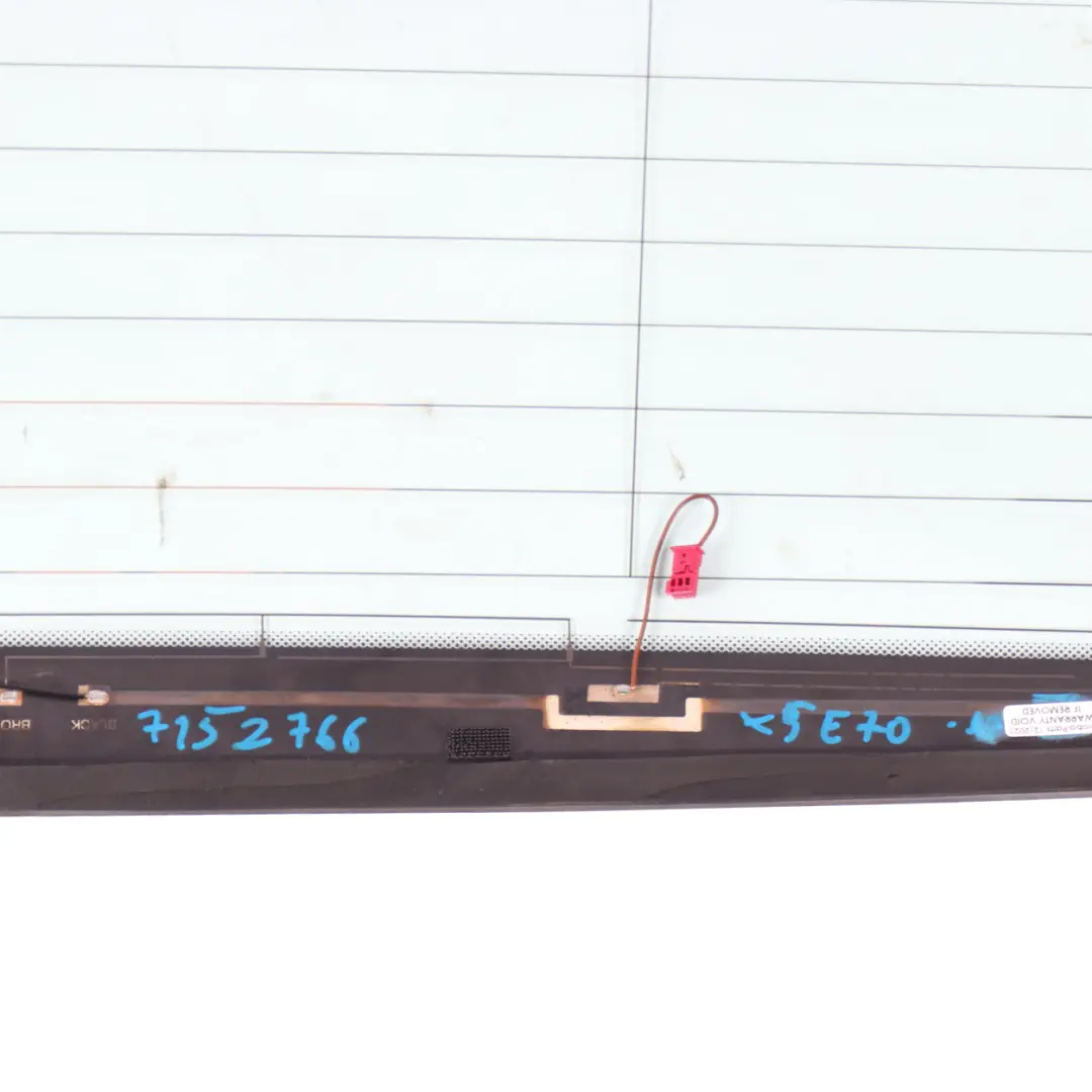 Boot Trunk Lid Glass Window Glazing AS2 to BMW X5 E70 Rear Tailgate with Part number 7152766 BMW X5 E70 Rear Tailgate Boot Trunk Lid Glass Window Glazing AS2 - SKU 7152766 - Part number 7152766