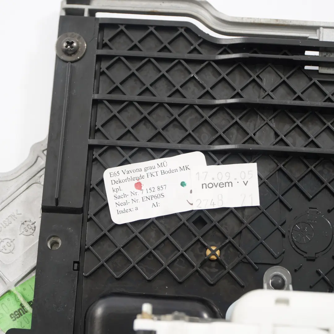 BMW E65 E66 Console Centrale Cendrier Module Support Bois Vavona Grau Grey - SKU 7152857 - Numéro de pièce 7152857