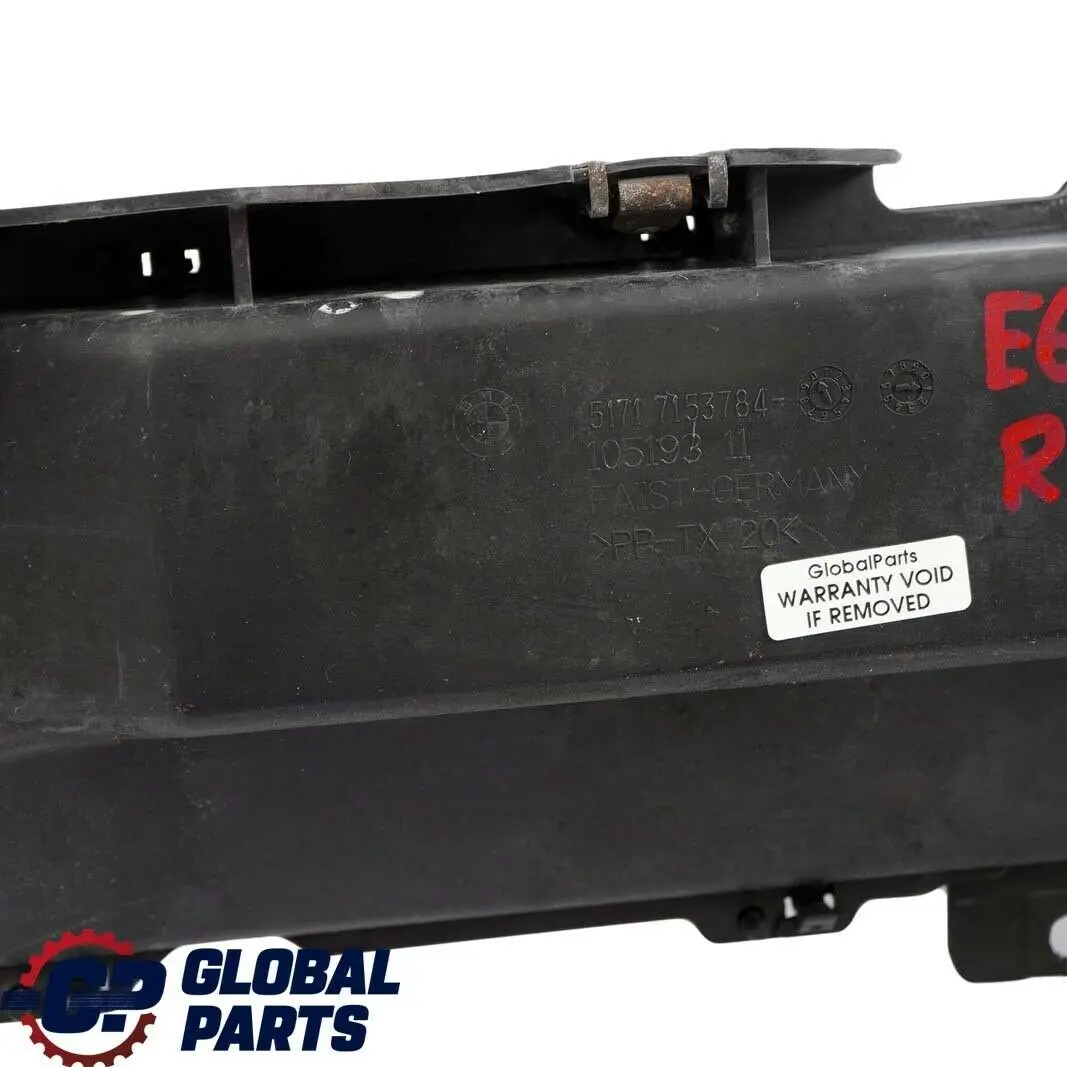 Lateral Compartimento Motor Pantalla Derecha para BMW E65 E66 con número de pieza 7153784 BMW E65 E66 Lateral Compartimento Motor Pantalla Derecha - SKU 7153784 - Número de pieza 7153784