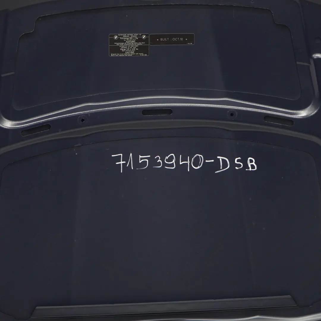 BMW E90 E91 LCI Maska Pokrywa Silnika Tiefseeblau - SKU 7153940-DSB - Numer Części 7153940