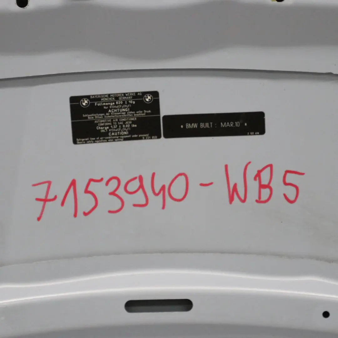 BMW E90 E91 LCI Maska Silnika Bluewater - 896 - SKU 7153940-WB5 - Numer Części 7153940