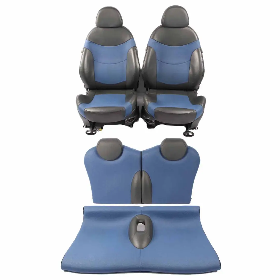 Seats Mini Cooper R50 R53 Cloth Leather Lapis Blue Set Interior Front Rear Seat to with Part number 7155080 Seats Mini Cooper R50 R53 Cloth Leather Lapis Blue Set Interior Front Rear Seat - SKU 7155080-1 - Part number 7155080