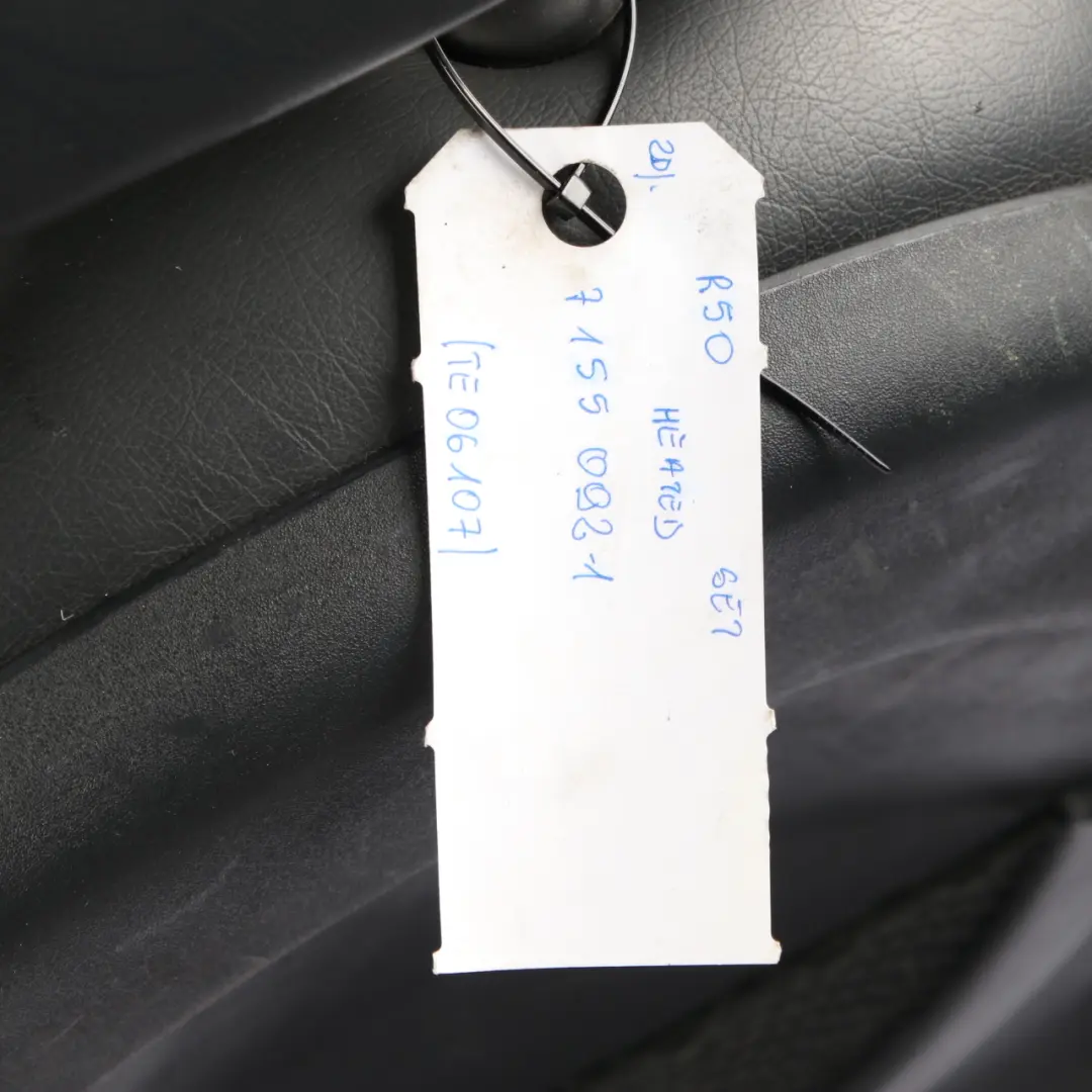  Leather Seats Mini Cooper R50 R53 Heated Sport Panther Black Profile Interior - SKU 7155092-1 - Part number 7155092