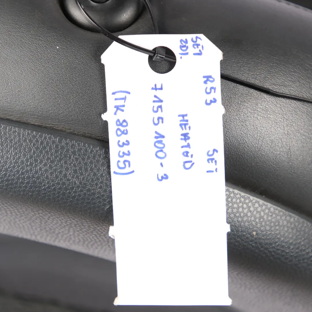 Seats Mini Cooper R50 Heated Panther Leather Gravity Interior Seat to with Part number 7155100 Seats Mini Cooper R50 Heated Panther Leather Gravity Interior Seat - SKU 7155100-3 - Part number 7155100