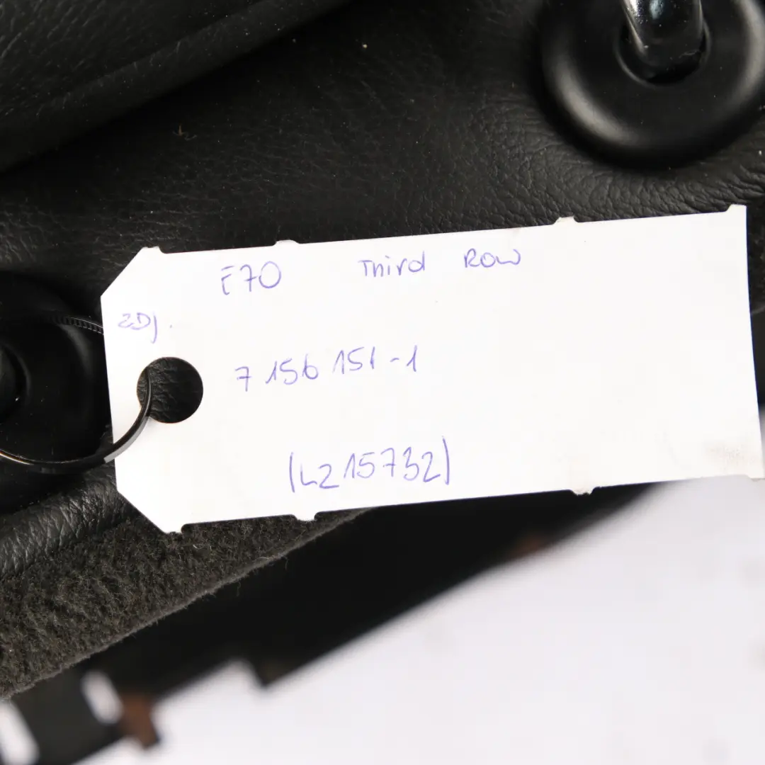 Third Row Additional Seats Backrest Bench Black Leather to Rear Seat BMW X5 E70 with Part number 7156151 Rear Seat BMW X5 E70 Third Row Additional Seats Backrest Bench Black Leather - SKU 7156151-1 - Part number 7156151