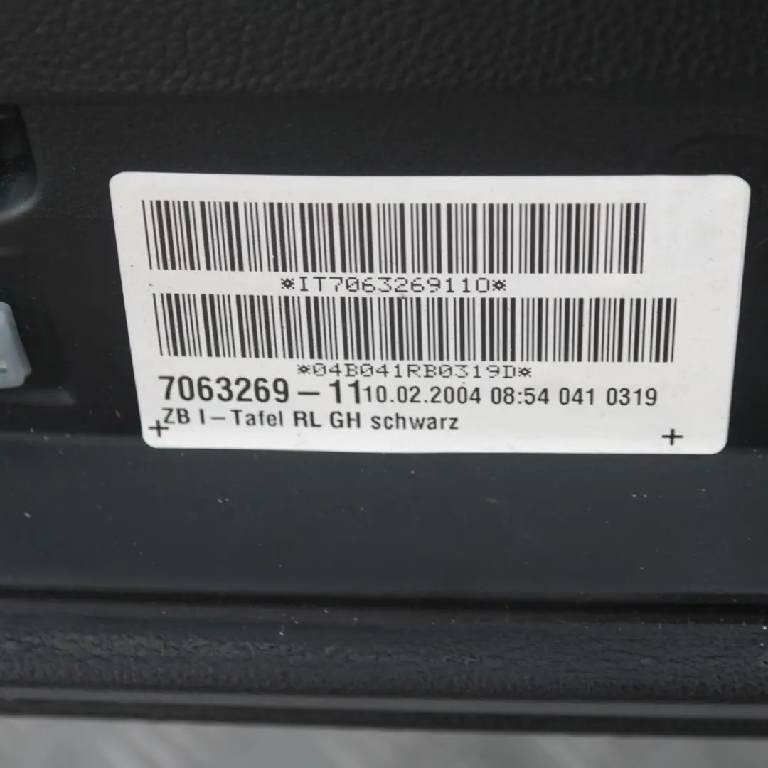 BMW 5 Series E60 E61 Dashboard Dash Trim Panel Schwarz Black - SKU 7156291 - Part number 7063269