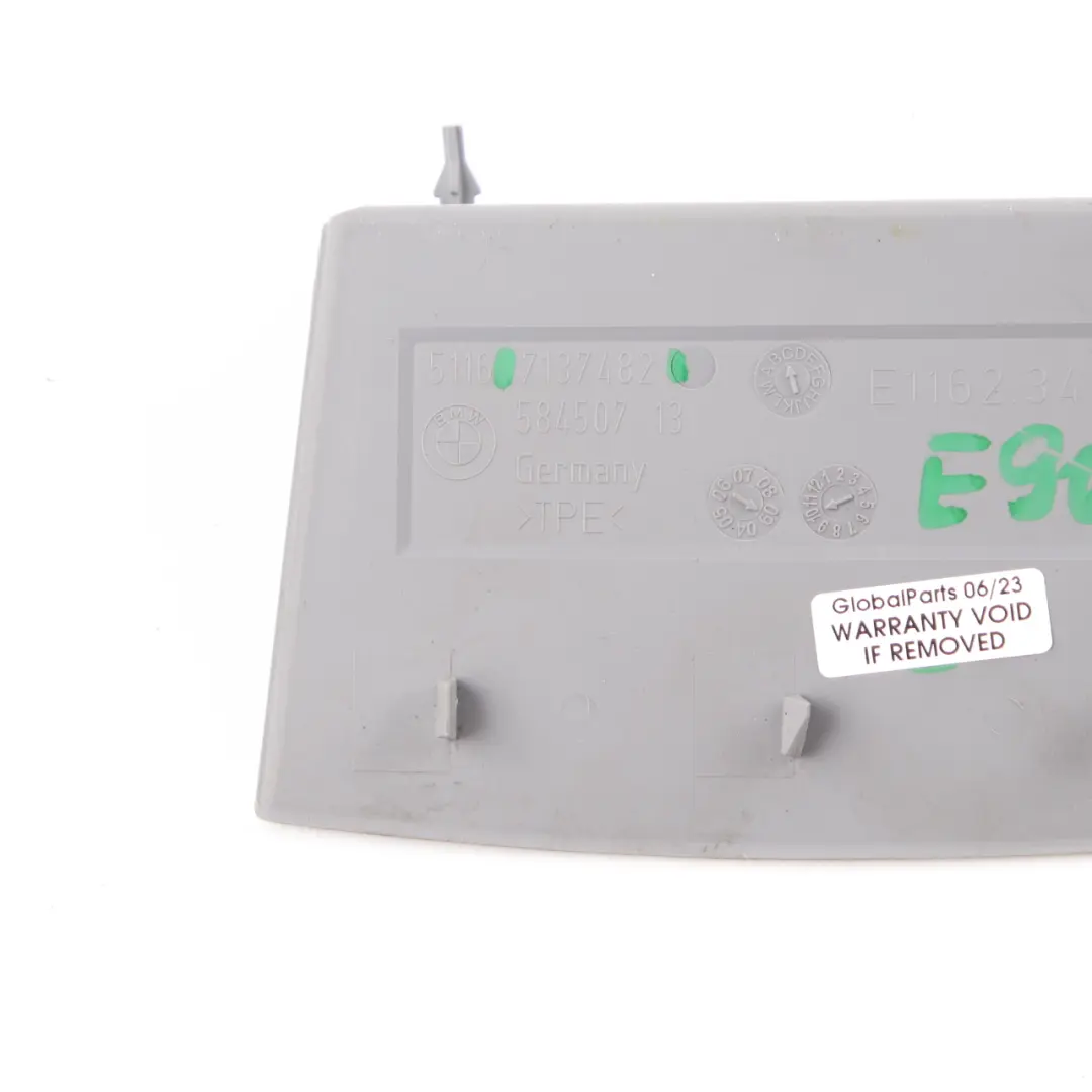 Tray Insert BMW E90 E91 Centre Console Rubber Storage Mat Grey 7137482 to Rear with Part number 7156476 Rear Tray Insert BMW E90 E91 Centre Console Rubber Storage Mat Grey 7137482 - SKU 7156476 - Part number 7156476