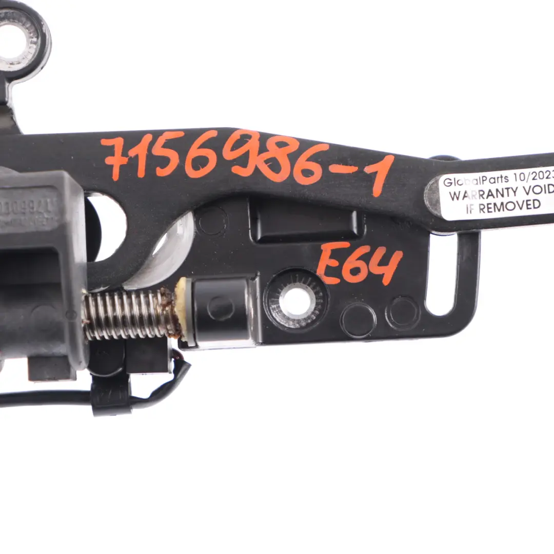 Bisagra Techo Plegable Marco Izquierdo Bloqueo Hidráulico para BMW E64 con número de pieza 7156985 BMW E64 Bisagra Techo Plegable Marco Izquierdo Bloqueo Hidráulico - SKU 7156985-1 - Número de pieza 7156985