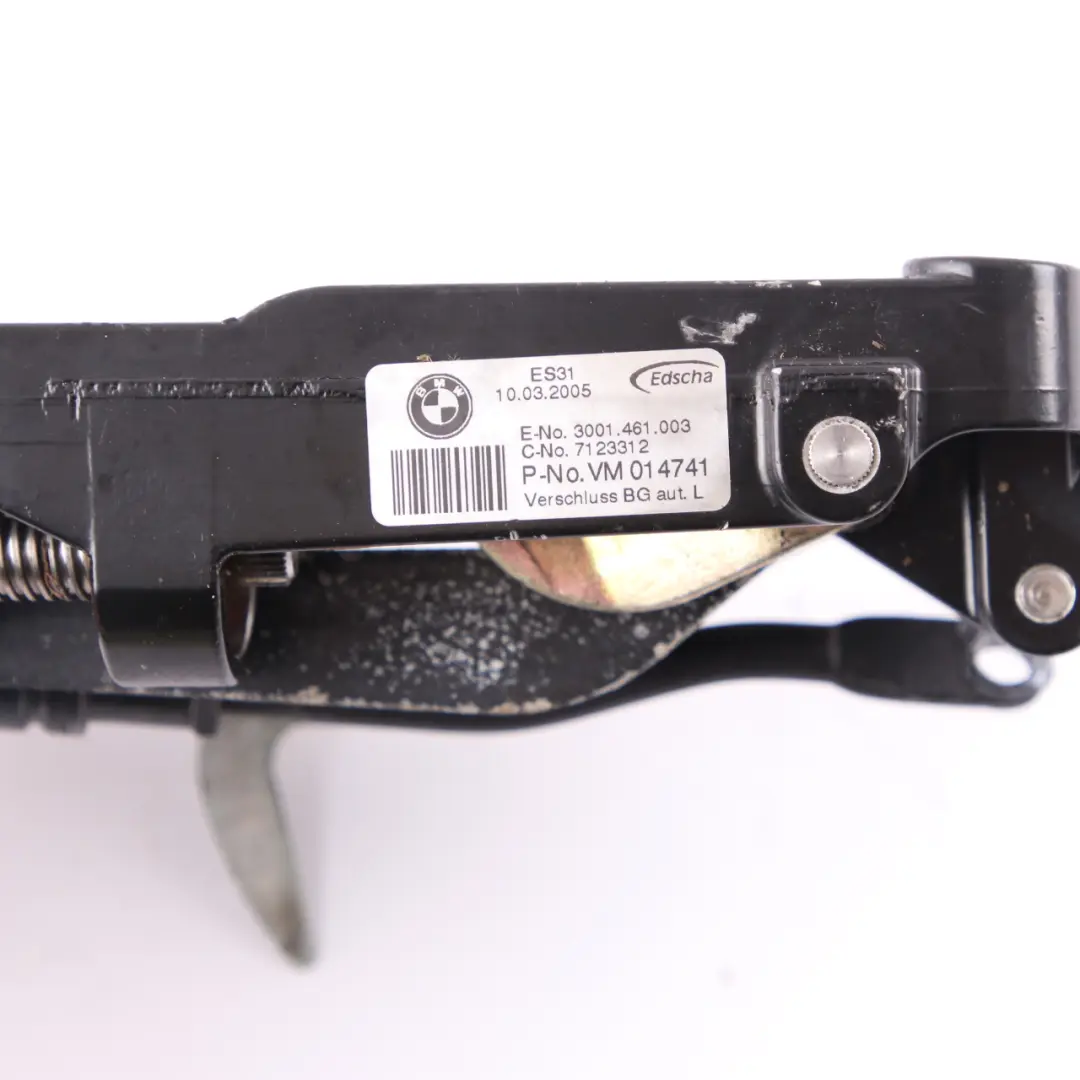 Roof Hinge Folding Soft Top Frame Left N/S Hydraulic Lock to BMW E64 with Part number 7156985 BMW E64 Roof Hinge Folding Soft Top Frame Left N/S Hydraulic Lock - SKU 7156985 - Part number 7156985