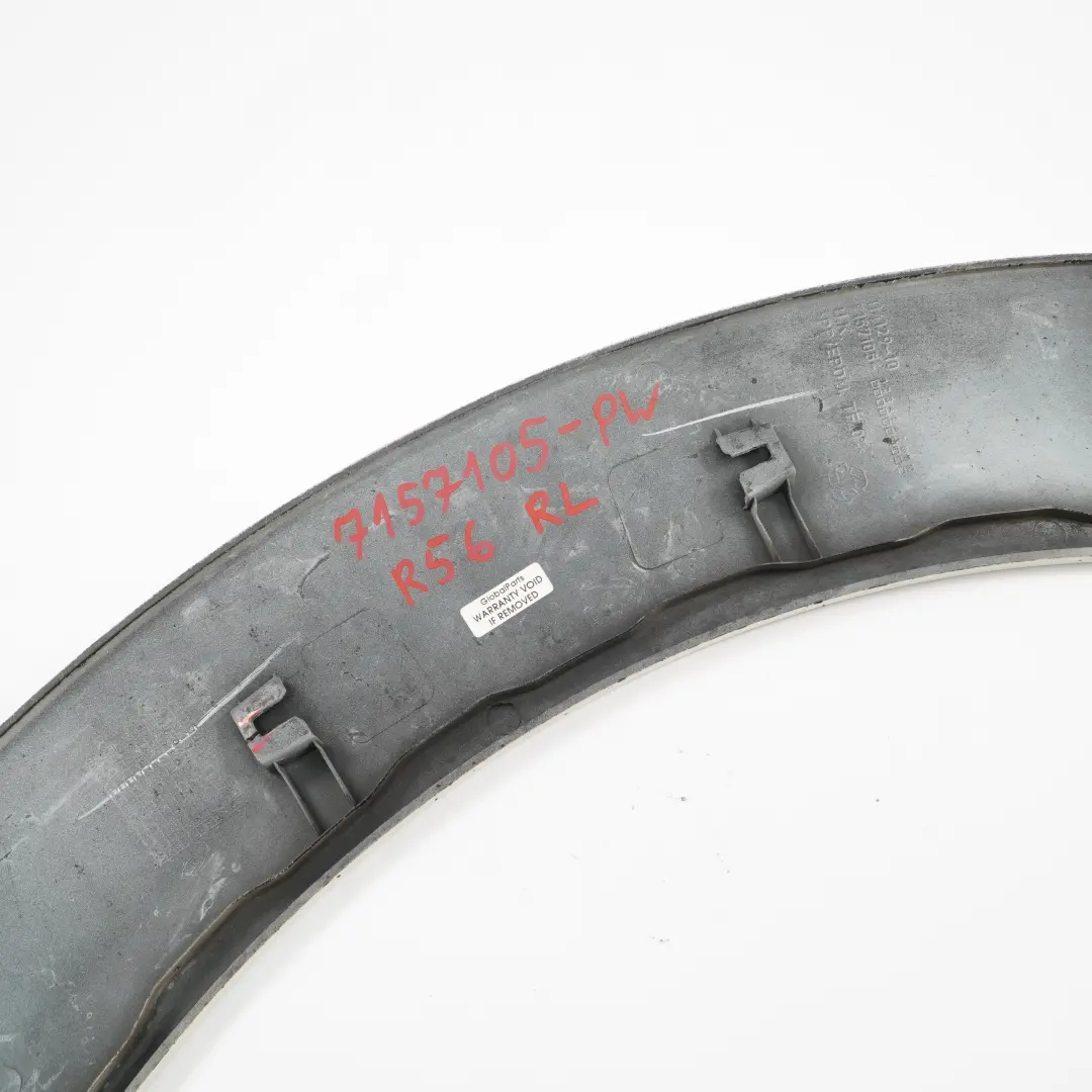 Arch Trim Rear Left N/S Extension Flare R57 Pepper White - 850 to Mini R56 Wheel with Part number 7157105 Mini R56 Wheel Arch Trim Rear Left N/S Extension Flare R57 Pepper White - 850 - SKU 7157105-PW - Part number 7157105