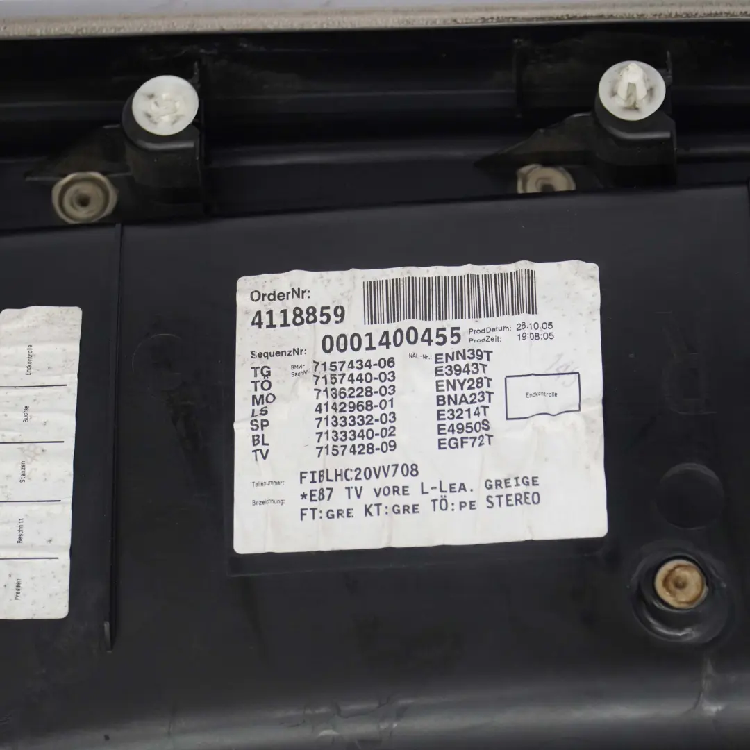 BMW E87 Boczek Drzwi Prawy Przedni Skóra Beż - SKU 7157428 - Numer Części 7157428