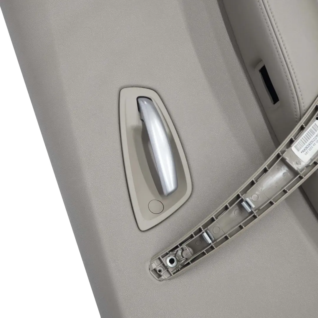 Right O/S Door Card Lining Panel Beige Leather to BMW 1 Series E87 LCI Rear with Part number 7157432 BMW 1 Series E87 LCI Rear Right O/S Door Card Lining Panel Beige Leather - SKU 7157432 - Part number 7157432