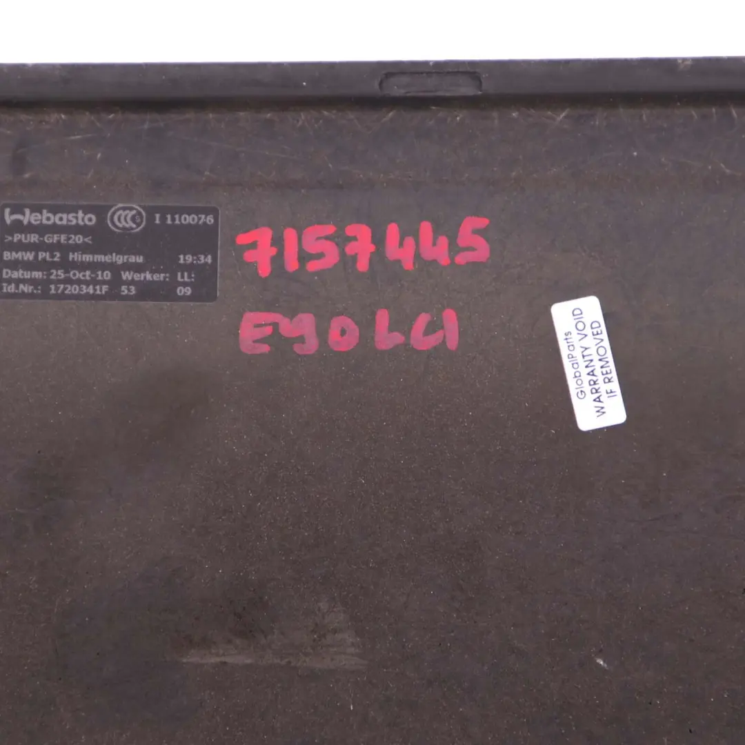 BMW E90 E92 Sliding Lifting Roof Sunroof Ceiling Frame Cover Grau Grey - SKU 7157445 - Part number 7157445