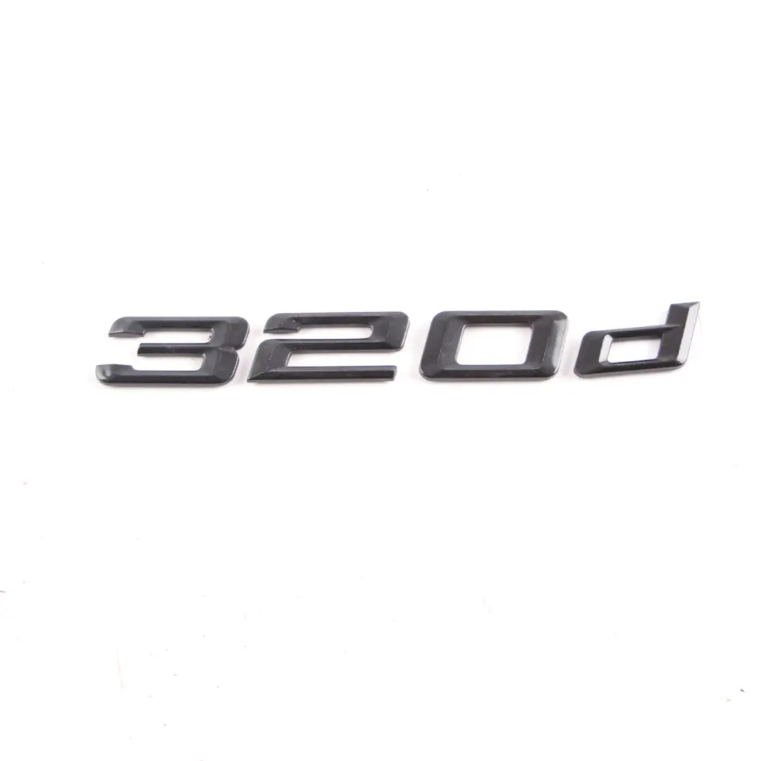 BMW E90 Rear Boot Trunk Lid Adhered Emblem Badge 320d Lettering Black - SKU 7157558-1 - Part number 7157558