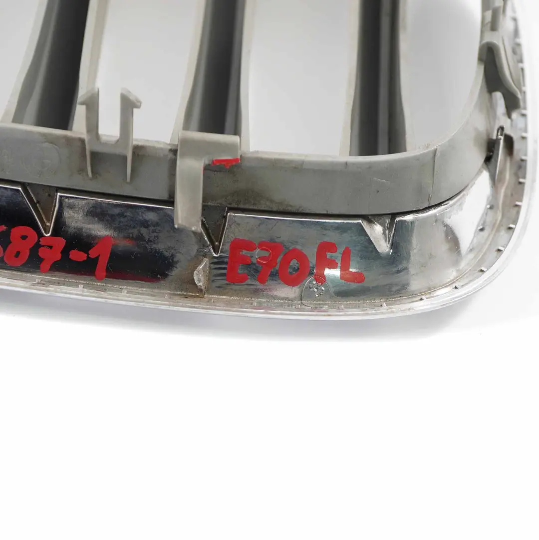 Kühlergrill Vorne Links Zierleiste Abdeckung Niere Chrom für BMW X5 E70 mit Teilenummer 7157687 BMW X5 E70 Kühlergrill Vorne Links Zierleiste Abdeckung Niere Chrom - SKU 7157687-2 - Teilenummer 7157687