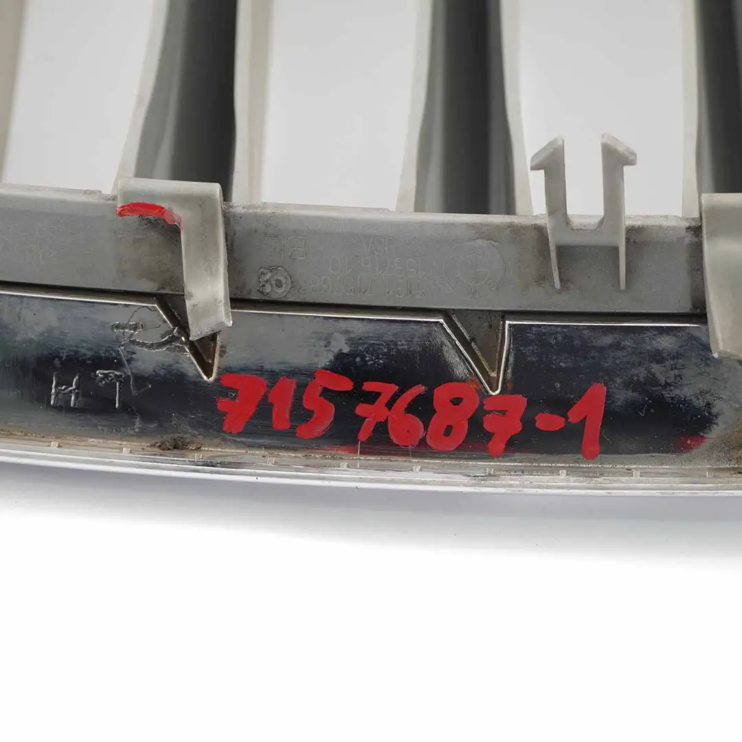 Grill Nerka Kratka Ozdobna Lewa do BMW X5 E70 o numerze 7157687 BMW X5 E70 Grill Nerka Kratka Ozdobna Lewa - SKU 7157687-2 - Numer Części 7157687