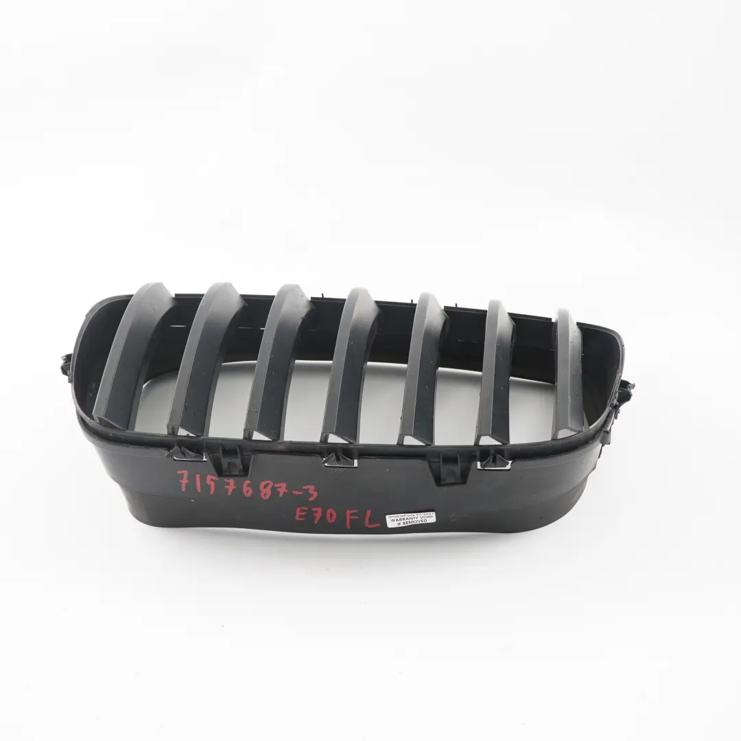 Rejilla Delantera Izquierda Panel Tapa Parachoques Riñón para BMW X5 E70 con número de pieza 7157687 BMW X5 E70 Rejilla Delantera Izquierda Panel Tapa Parachoques Riñón - SKU 7157687-3 - Número de pieza 7157687