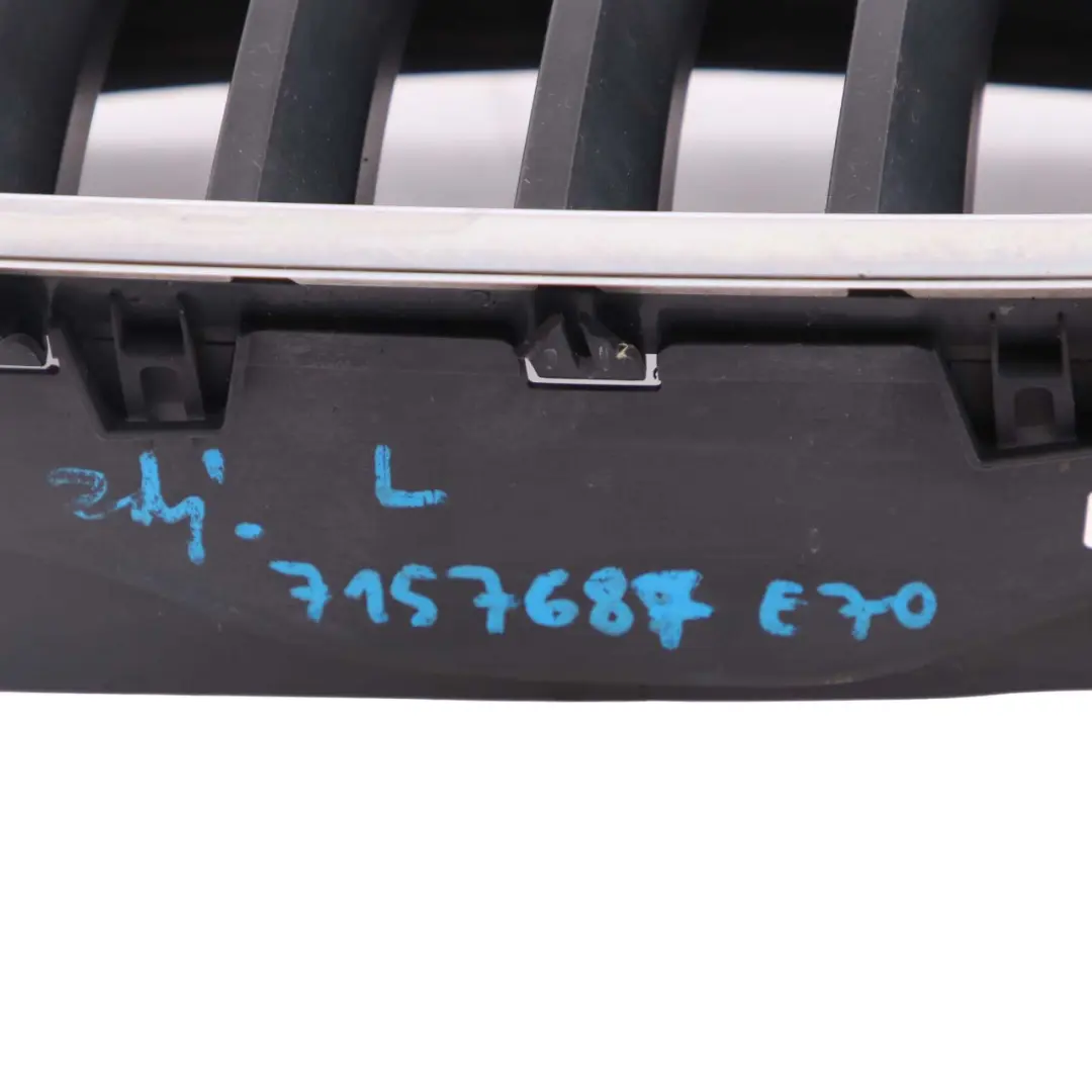 Griglia Anteriore Rivestimento Rifinitura Kidney Cromo per BMW X5 E70 con numero di parte 7157687 BMW X5 E70 Griglia Anteriore Rivestimento Rifinitura Kidney Cromo - SKU 7157687 - Numero di parte 7157687