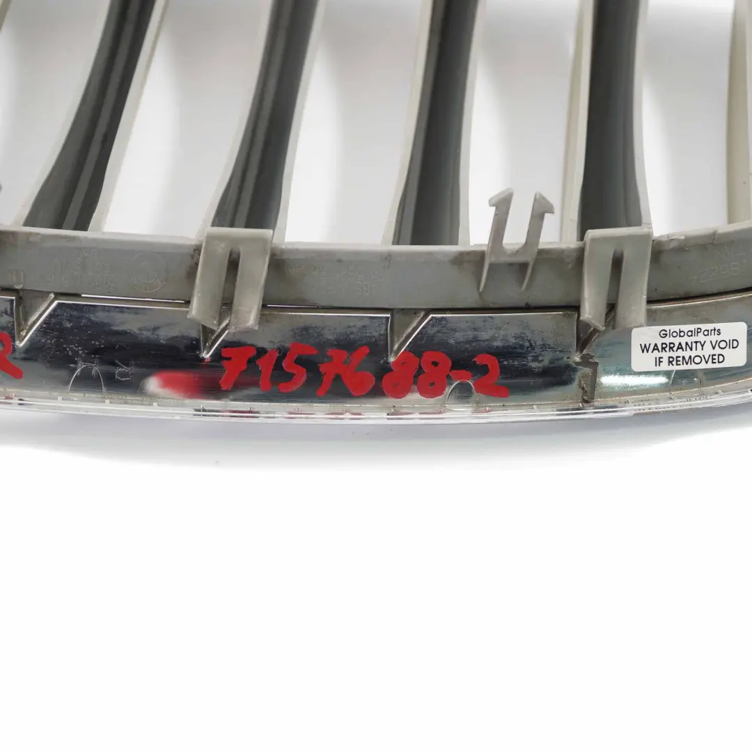 Kühlergrill Vorne Rechts Trim Panel Abdeckung Niere Chrom für BMW X5 E70 mit Teilenummer 7157688 BMW X5 E70 Kühlergrill Vorne Rechts Trim Panel Abdeckung Niere Chrom - SKU 7157688-2 - Teilenummer 7157688