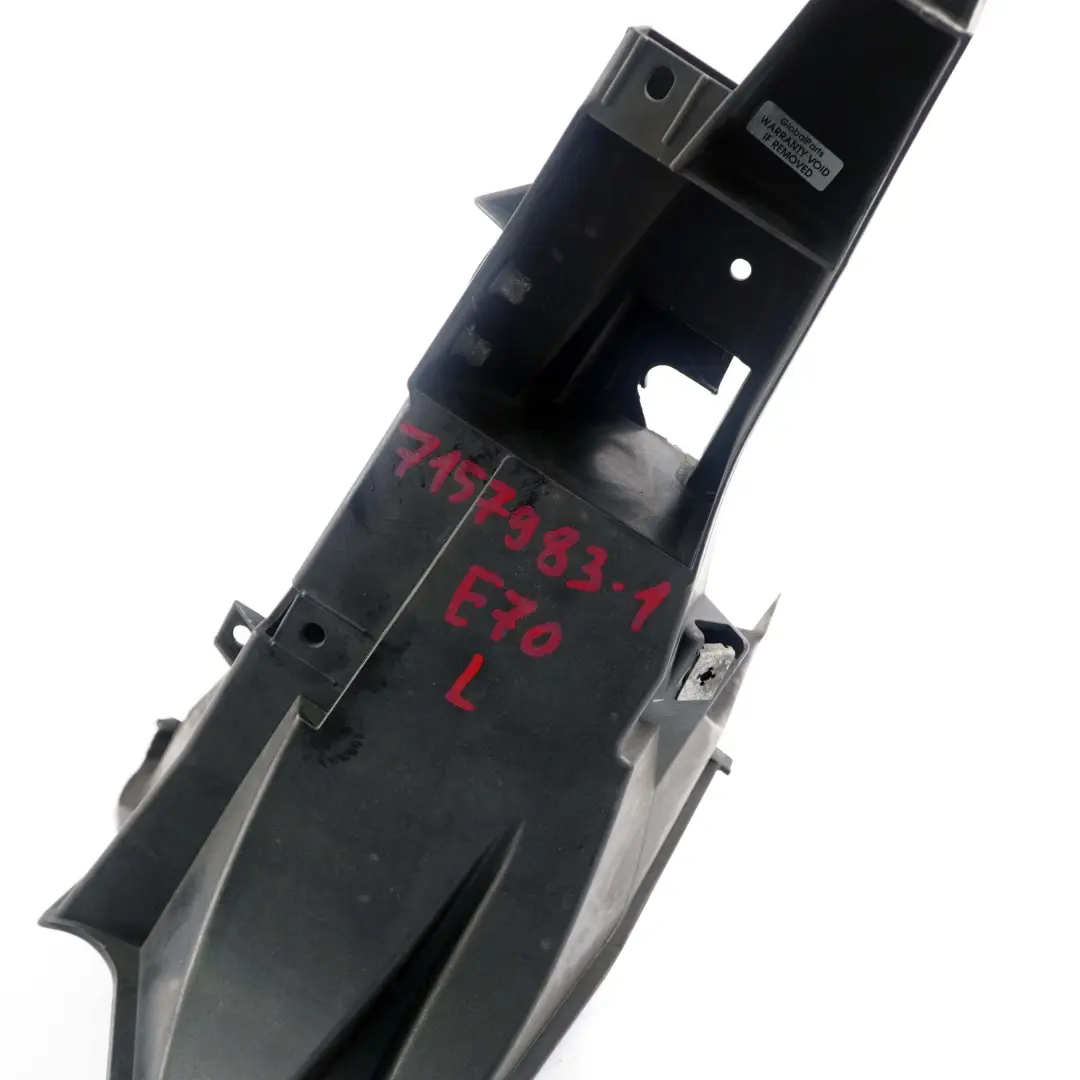 Parachoques delantero izquierdo Guardabarros Soporte Inferior para BMW E70 con número de pieza 7157983 BMW E70 Parachoques delantero izquierdo Guardabarros Soporte Inferior - SKU 7157983-1 - Número de pieza 7157983