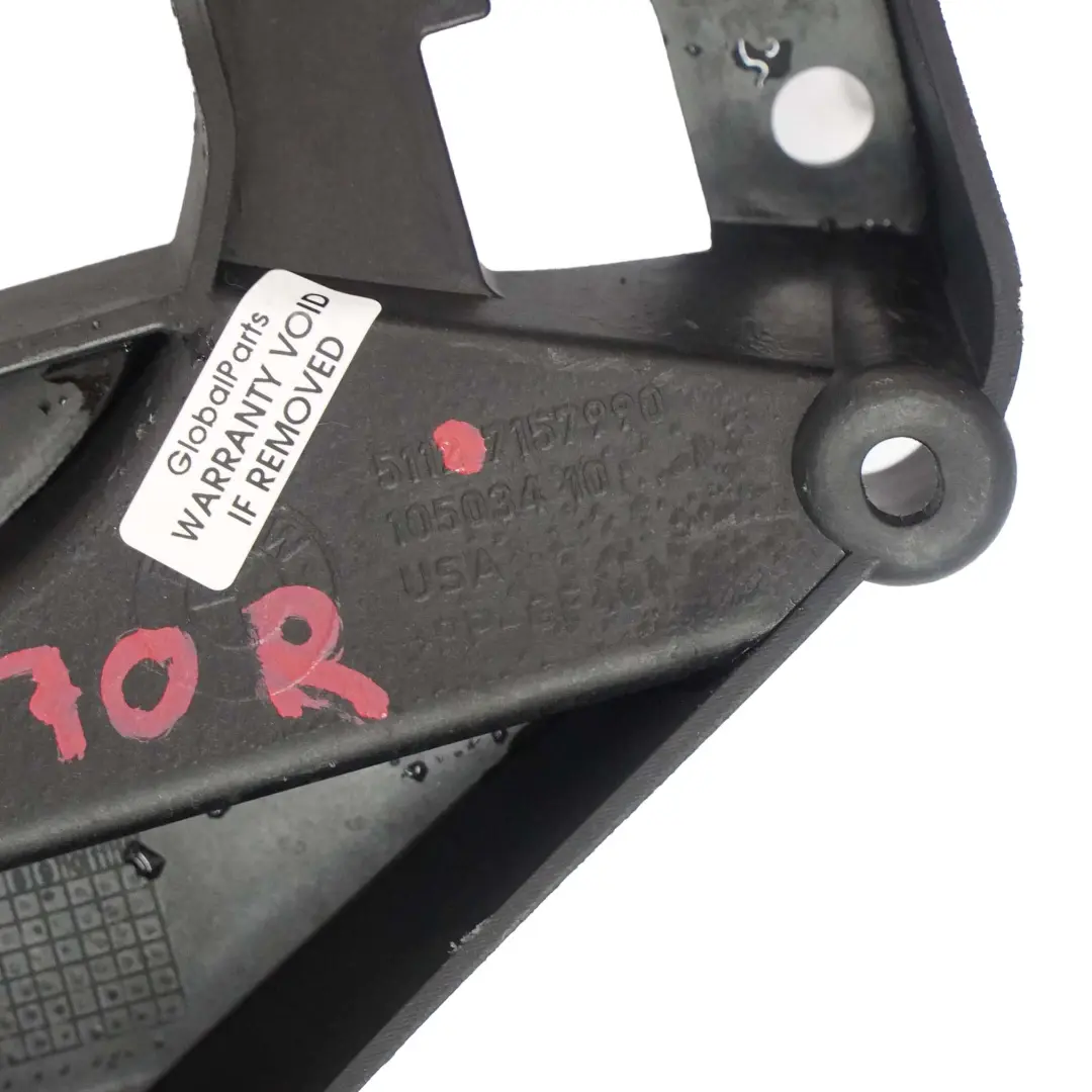 Wing Panel Bracket Fender Support Holder Front Right O/S to BMW X5 E70 with Part number 7157990 BMW X5 E70 Wing Panel Bracket Fender Support Holder Front Right O/S - SKU 7157990 - Part number 7157990