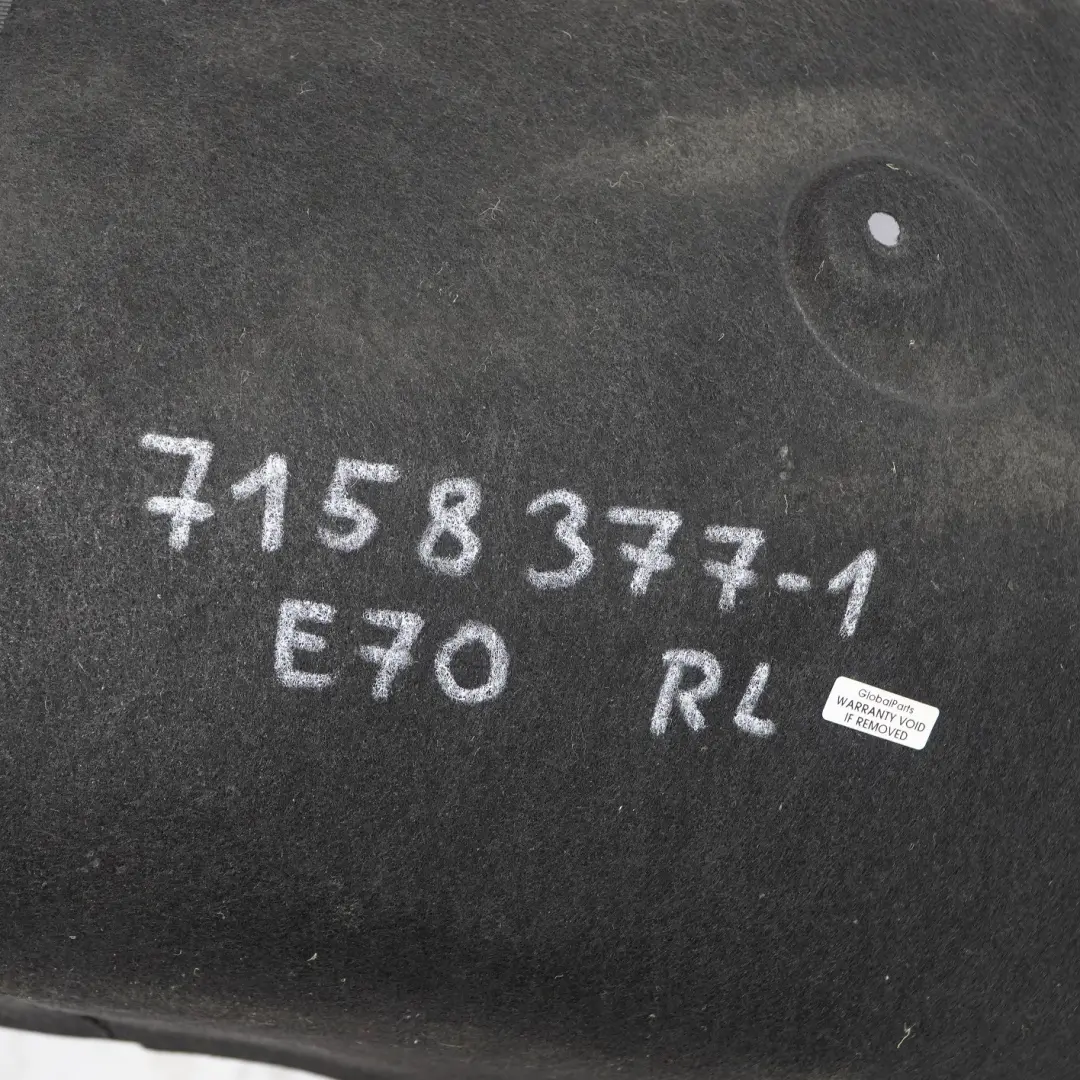 Reihe E70 Hinten Links Radhaus Abdeckung Verkleidung für BMW X5 mit Teilenummer 7158377 BMW X5 Reihe E70 Hinten Links Radhaus Abdeckung Verkleidung - SKU 7158377-1 - Teilenummer 7158377