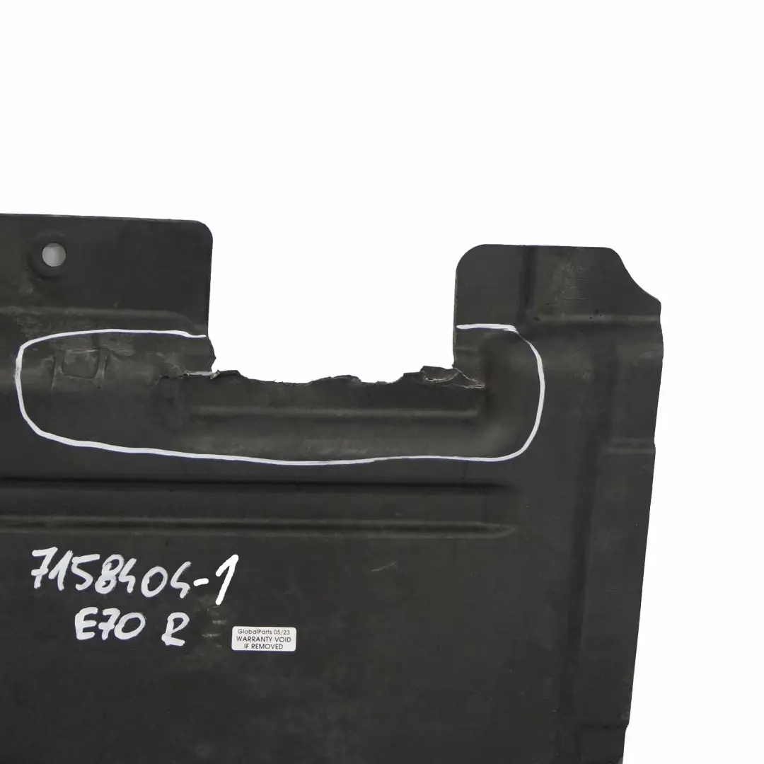 BMW X5 E70 Destra Pannello Copertura Staffa Sottoscocca - SKU 7158404-1 - Numero di parte 7158404