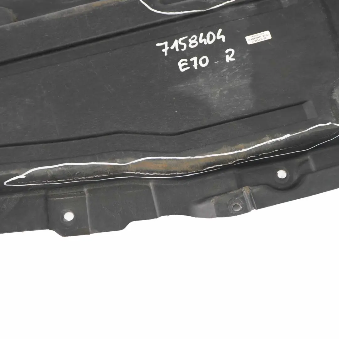 Undertray Panel BMW X5 E70 Right O/S Underbody Panelling Bracket Cover to with Part number 7158404 Undertray Panel BMW X5 E70 Right O/S Underbody Panelling Bracket Cover - SKU 7158404 - Part number 7158404