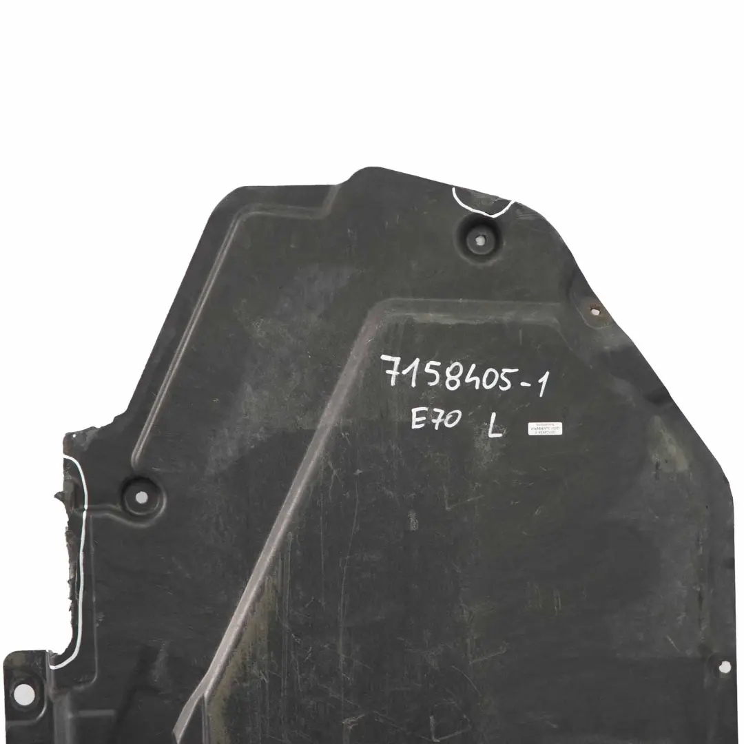 Debajo Carrocería Cubierta Depósito Combustible Izquierda para BMW X5 E70 X6 E71 con número de pieza 7158405 BMW X5 E70 X6 E71 Debajo Carrocería Cubierta Depósito Combustible Izquierda - SKU 7158405-1 - Número de pieza 7158405