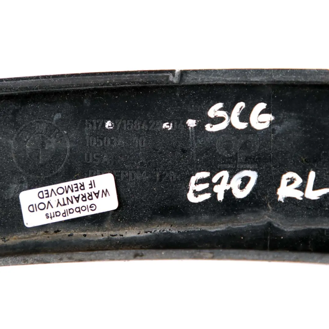 Left N/S Wheel Arch Trim Panel Cover Spacegrau Grey to BMW X5 E70 Rear with Part number 7158425 BMW X5 E70 Rear Left N/S Wheel Arch Trim Panel Cover Spacegrau Grey - SKU 7158425-SCG - Part number 7158425