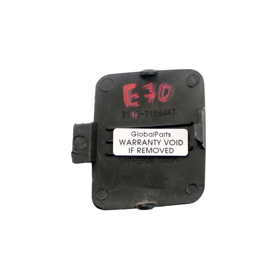 BMW X5 E70 Tapa Ojo De Remolque Parachoques Trasero Izquierdo Imprimado - SKU 7158447-PRIM - Número de pieza 7158447
