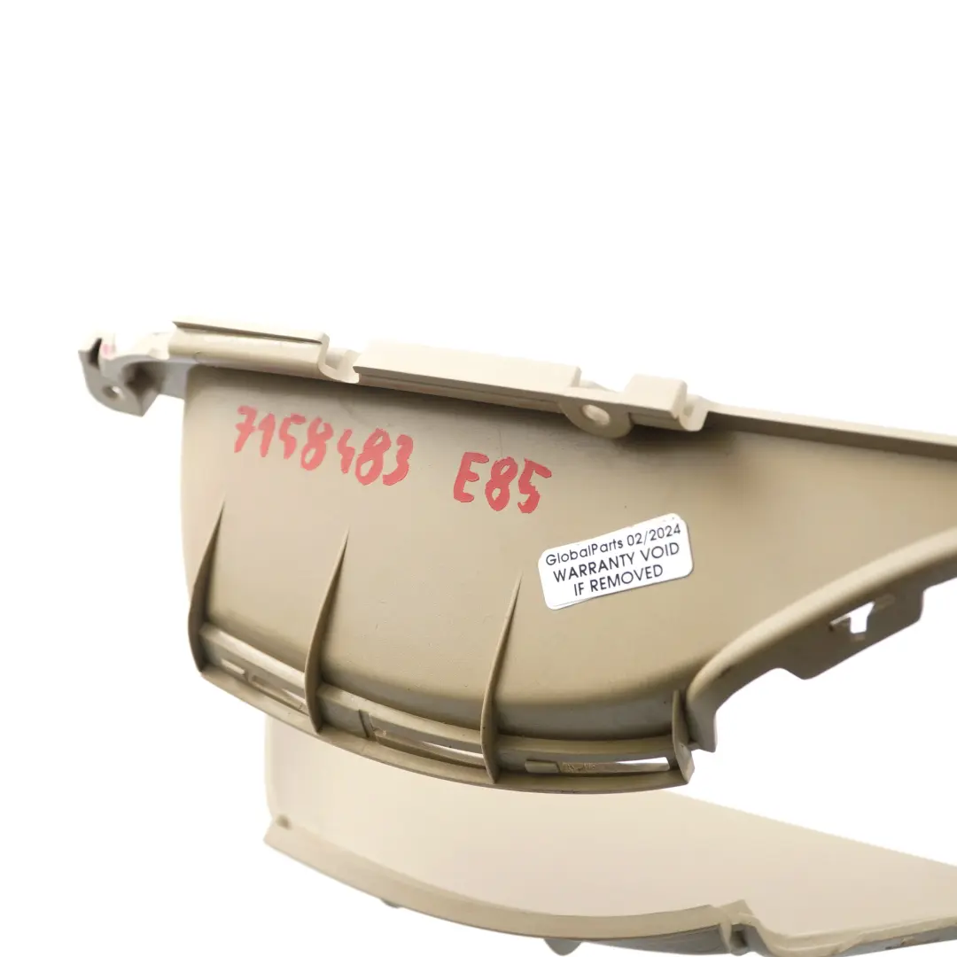 BMW Z4 E85 Console Centrale Couvre Couvercle Garniture Beige - SKU 7158483 - Numéro de pièce 7158483