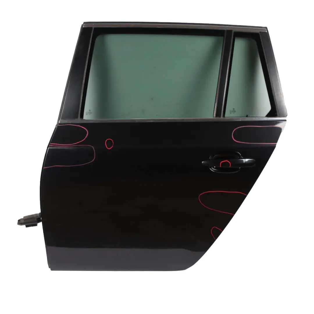 BMW E61 Touring Door Rear Left N/S Black Sapphire Metallic - 475 - SKU 7158501-BS - Part number 7158501